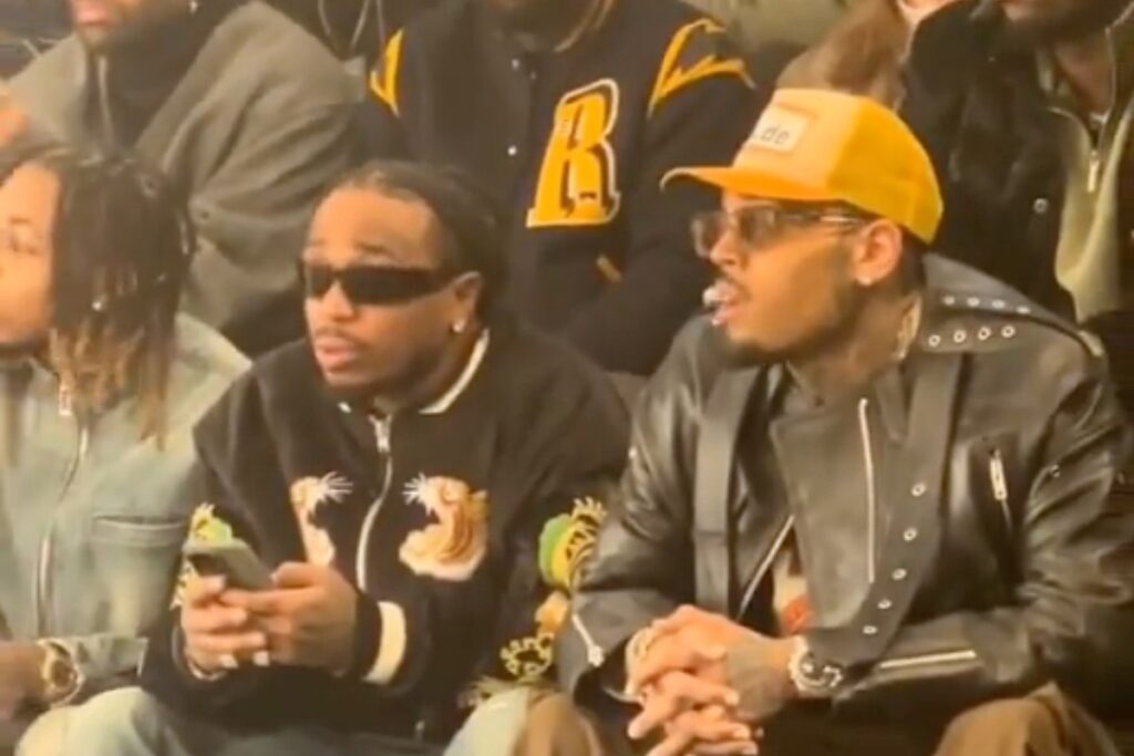 Chris Brown Responds to Viral Video of Him Sitting Next to Quavo
