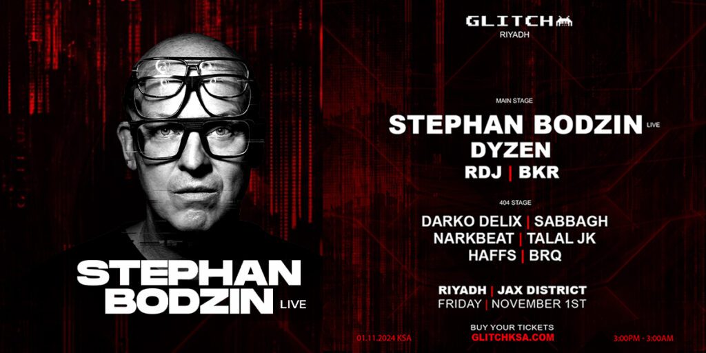 GLITCH 404 reveals lineup with Stephan Bodzin’s Saudi Debut on November 1st