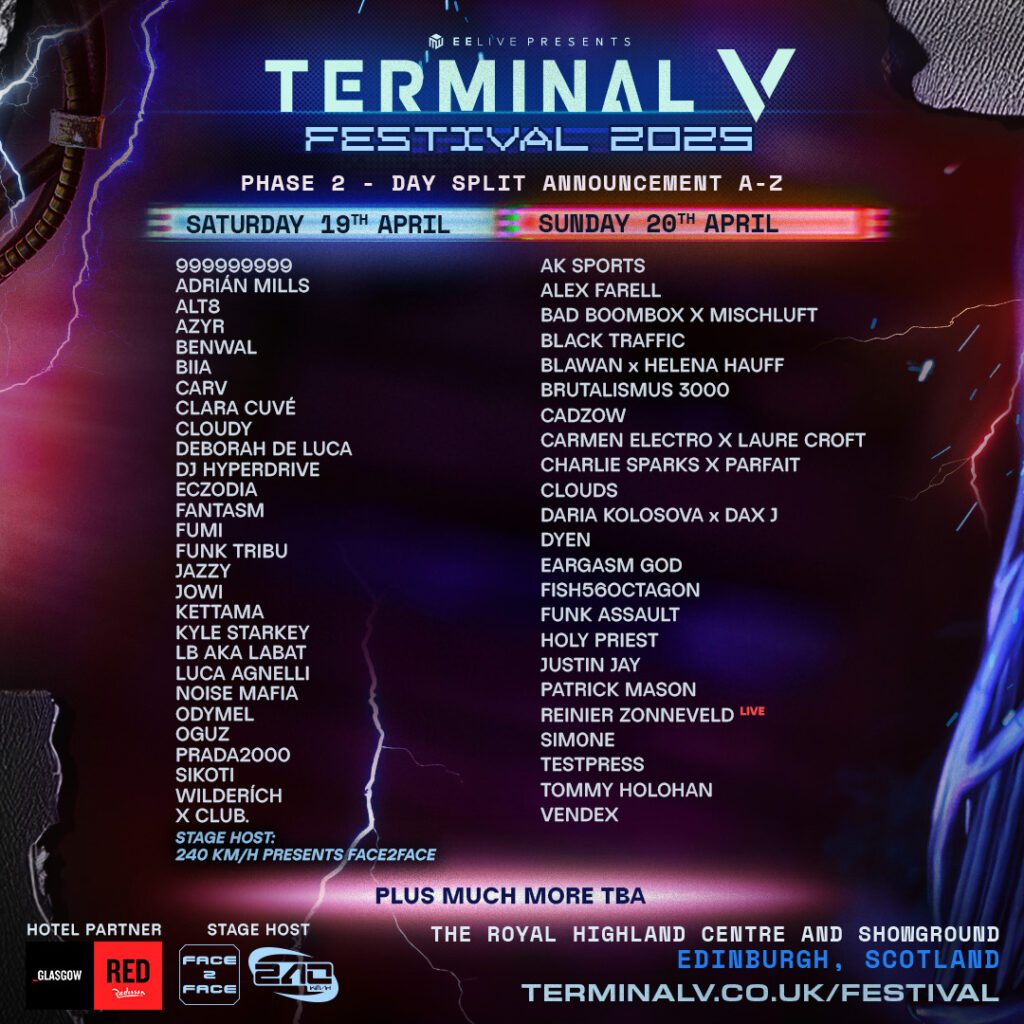 Terminal V unveils day splits for 2025 edition in Edinburgh